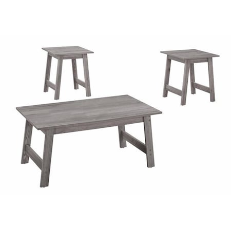 Gfancy Fixtures 18 x 18 x 20 in. Contemporary Table Set Grey, 3PK GF3658438